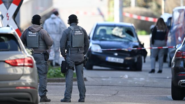 Автомобиль, наехавший на толпу в Мангейме, Германия