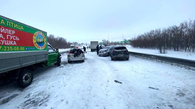 ДТП на трассе М-5 в Оренбуржье