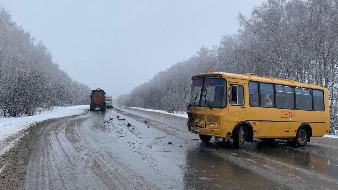 Место ДТП с участием школьного автобуса и грузовика в Нижегородской области. 5 марта 2025 - РИА Новости, 1920, 05.03.2025