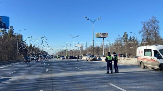 ДТП на внутренней стороне 99-го километра МКАД 