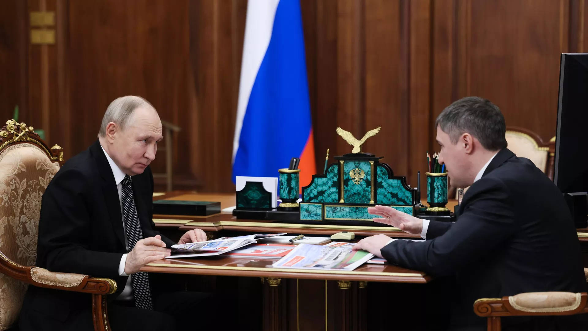Президент Владимир Путин встретился с губернатором Пермского края Дмитрием Махониным - РИА Новости, 1920, 10.03.2025