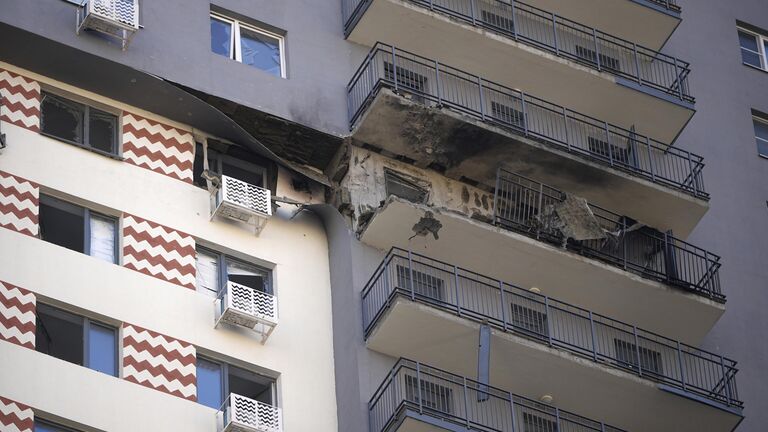 Поврежденный жилой дом в Сапроново, Московская область Поврежденный жилой дом в Сапроново, Московская область