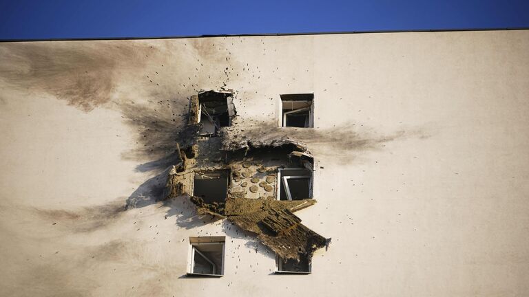 Поврежденный жилой дом в Сапроново, Московская область Поврежденный жилой дом в Сапроново, Московская область