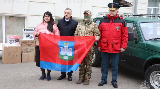 Передача гуманитарного груза из Орловской области для бойцов взвода беспилотников