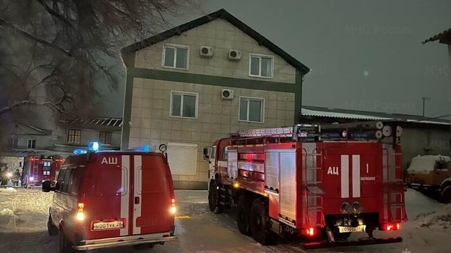 Пожар в двухэтажном административно-производственном здании по улице Чайковского в Благовещенске