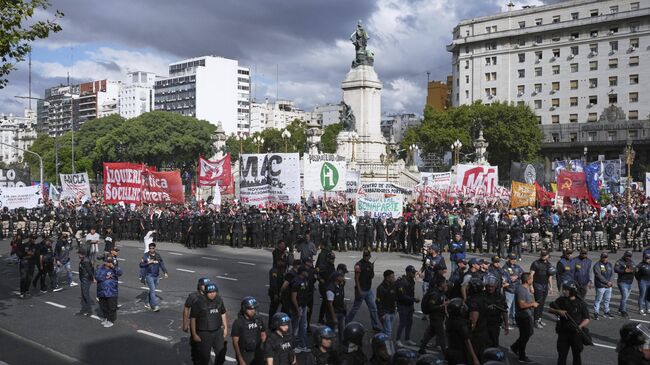 Акция протеста в Буэнос-Айресе, Аргентина