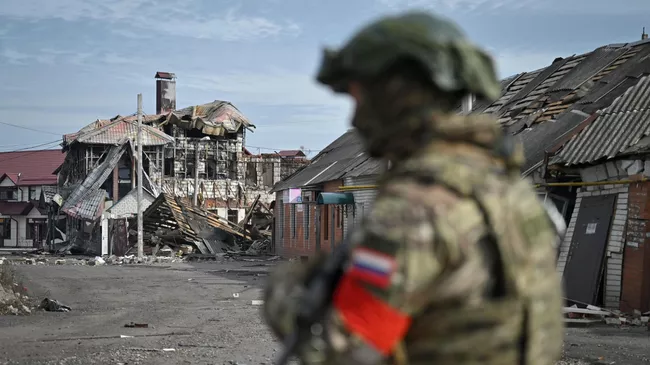 Российские военные в освобожденной Судже