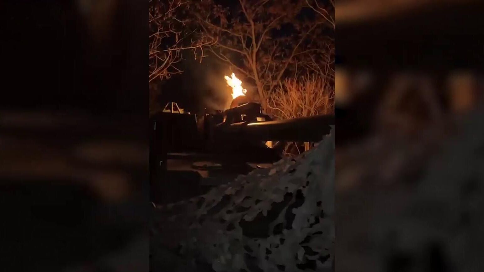 В Запорожье пророссийские партизаны сожгли чешскую САУ Dana - РИА Новости, 1920, 17.03.2025