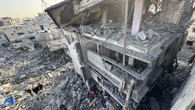 Разрушенные в результате израильского авиаудара здания в Газе. 18 марта 2025