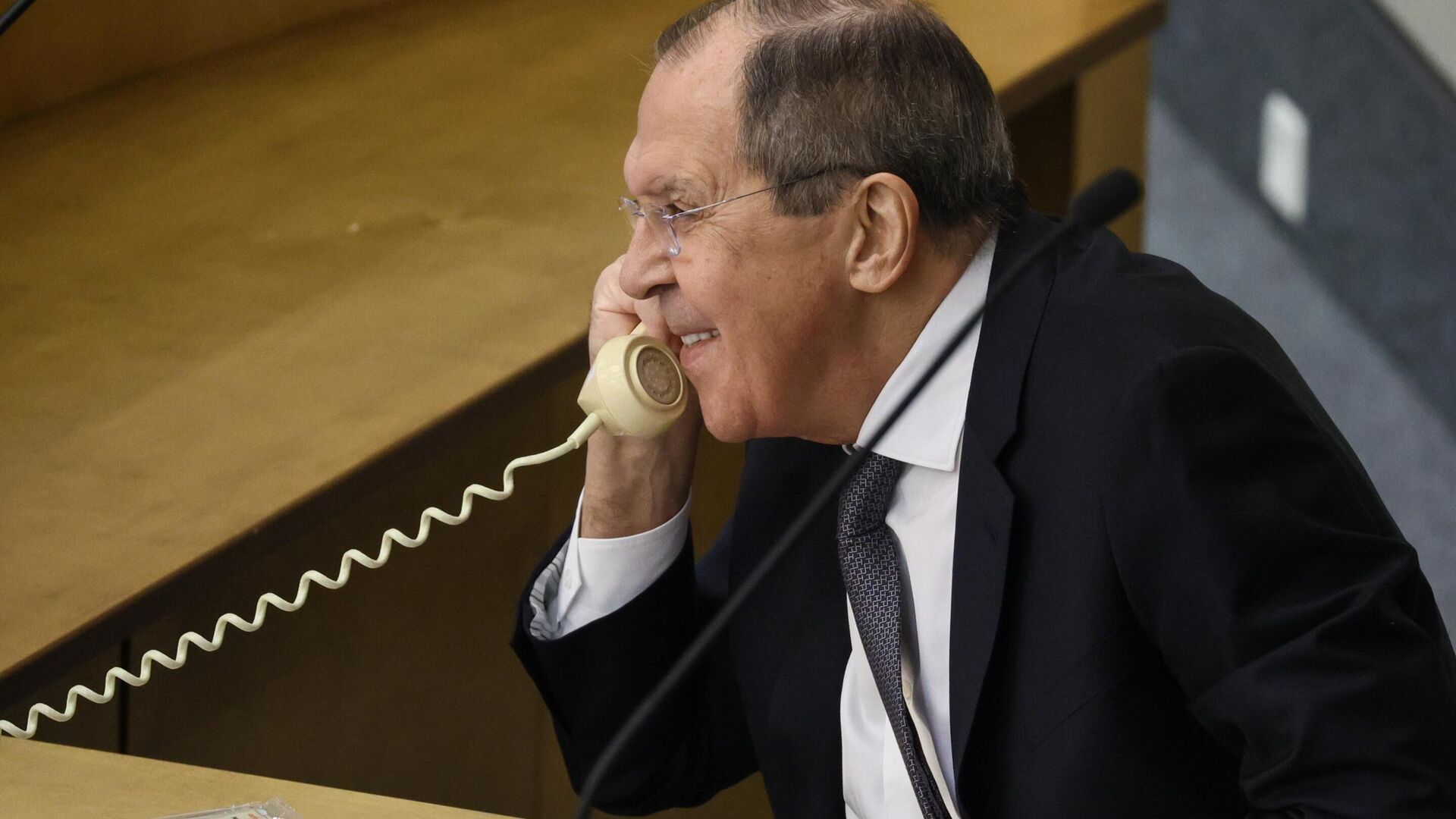 Министр иностранных дел РФ Сергей Лавров во время участия в заседании Государственной думы РФ - РИА Новости, 1920, 21.03.2025