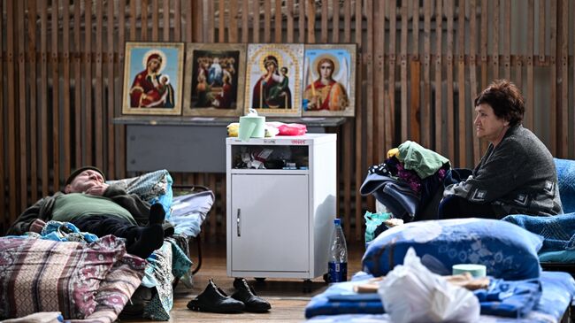 Эвакуированные жители Курской области