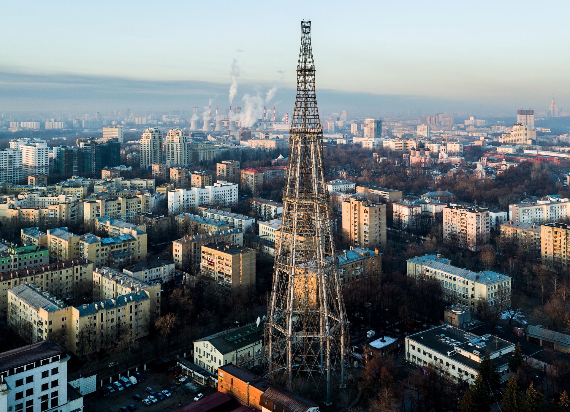 Вид на Шуховскую башню в Москве Вид на Шуховскую башню в Москве - РИА Новости, 1920, 18.03.2025