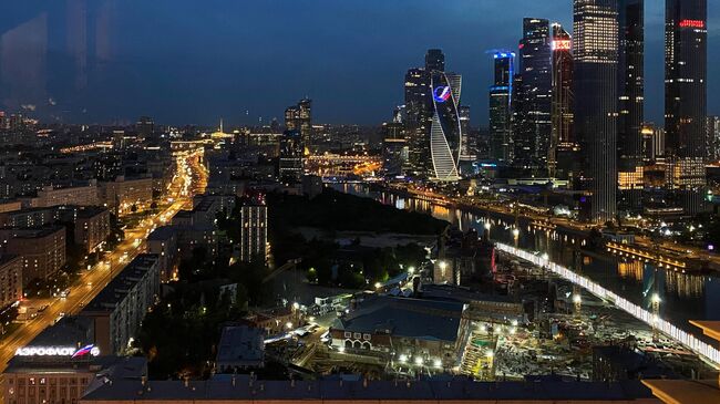 Небоскребы делового центра Москва-сити