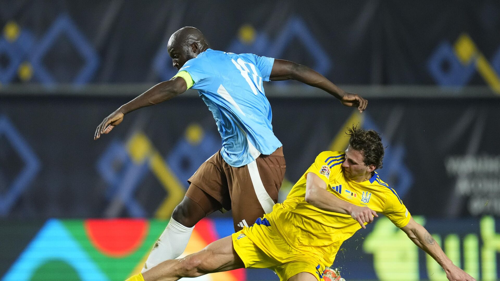 Эпизод матча Украина - Бельгия в Лиге наций УЕФА - РИА Новости, 1920, 21.03.2025