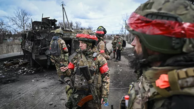 Российские военнослужащие в Курской области