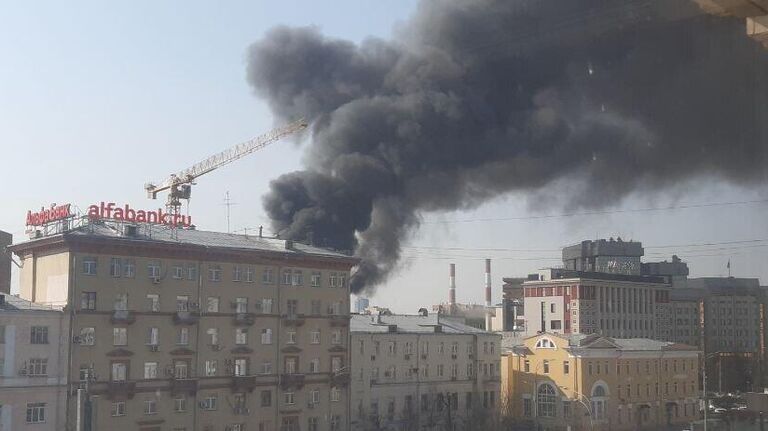 Пожар в ЖК Роза Росса в центре Москвы Пожар в ЖК Роза Росса в центре Москвы