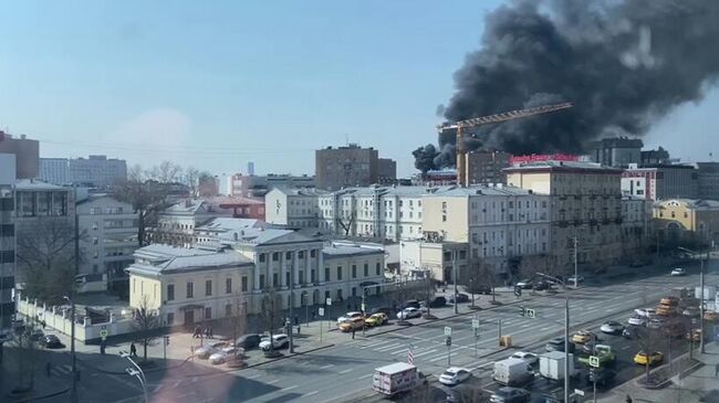 Пожар в ЖК Роза Росса в центре Москвы