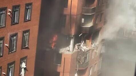 Место пожара, произошедшего в результате взрыва газа, в многоквартирном доме в Махачкале - РИА Новости, 1920, 25.03.2025