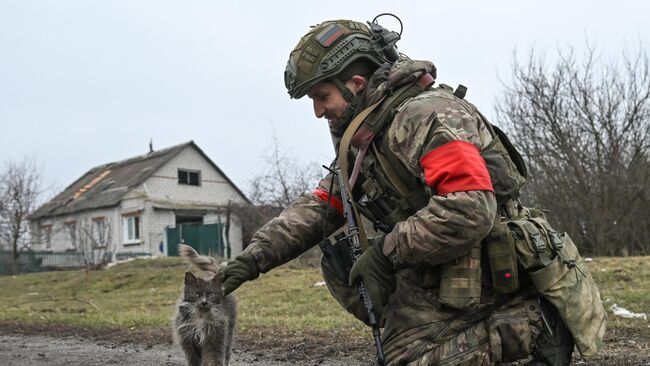 Российский военный в Суджанском районе Курской области