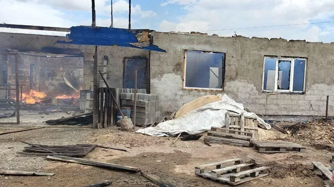 Последствия пожара в Хакасии