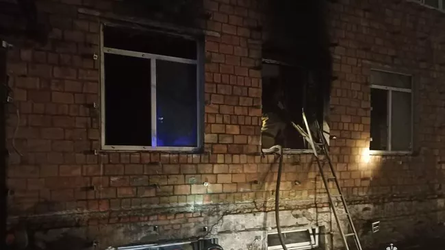 Ликвидация пожара в поликлинике во Владивостоке