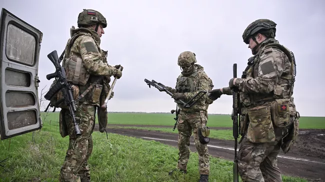 Военнослужащие ВС РФ в Запорожской области 