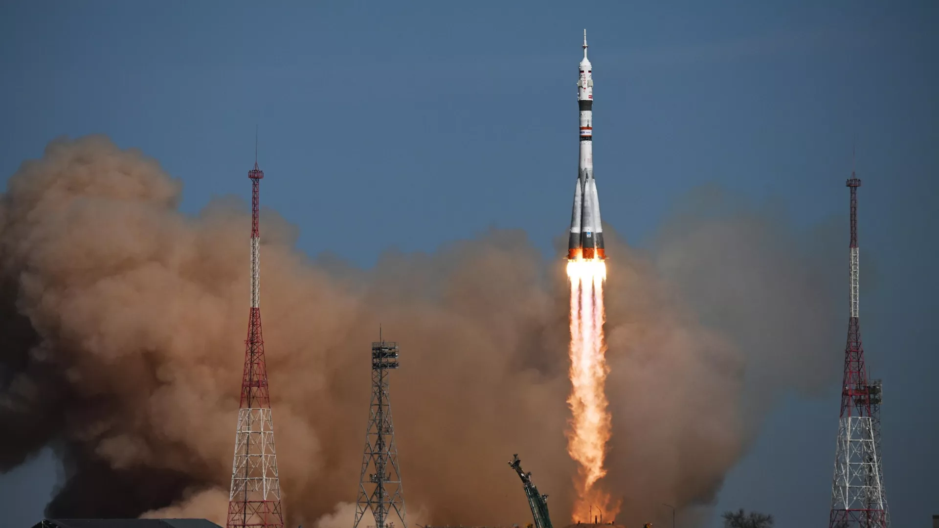 Launch of a carrier rocket from a spaceport. Archive photo