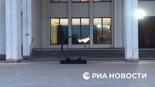 Арт-объект в виде фрагмента трубы в Курске