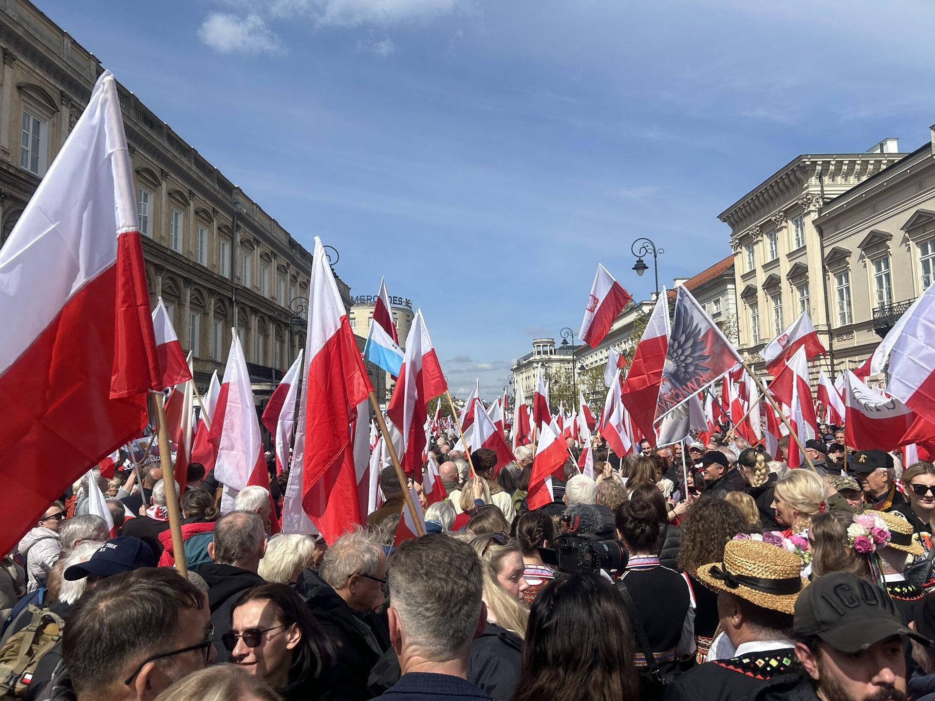 Участники марша партии Право и справедливость (PiS) в Варшаве, Польша. 12 апреля 2025 Участники марша партии Право и справедливость (PiS) в Варшаве, Польша. 12 апреля 2025 - РИА Новости, 1920, 16.05.2025
