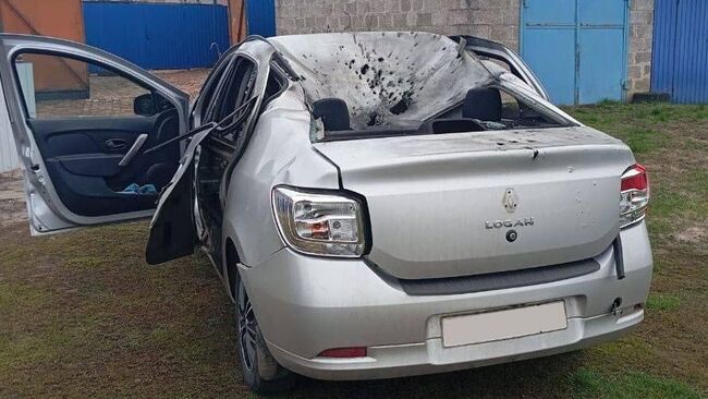 Последствия падения обломков БПЛА в Белгородской области. 13 апреля 2025