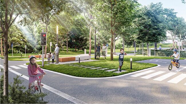 Визуализация проекта развития благоустройства детского парка