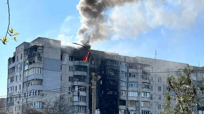 Последствия атаки украинского БПЛА в Алешках Херсонской области
