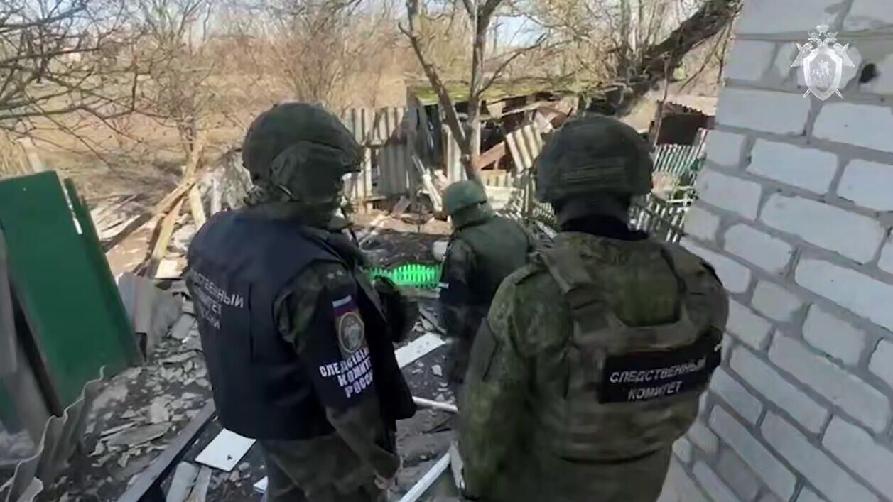 Сотрудники Следственного комитета в хуторе Колмаков Курской области Сотрудники Следственного комитета в хуторе Колмаков Курской области - РИА Новости, 1920, 16.04.2025