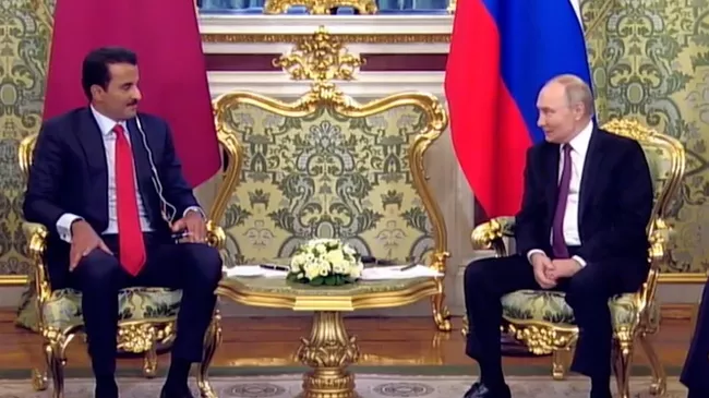 Встреча Путина с эмиром Катара
