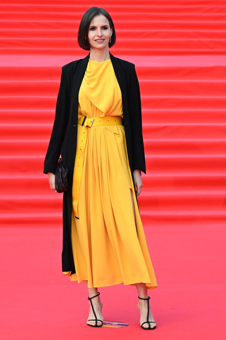 Режиссер Анна Матисон на красной дорожке перед церемонией открытия 47-го Московского международного кинофестиваля