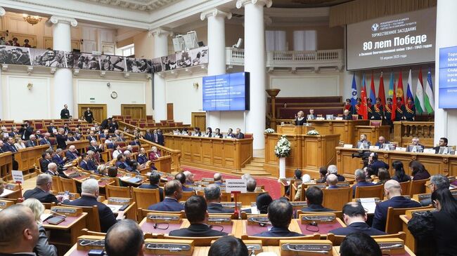 Cпикер Совета Федерации Валентина Матвиенко на торжественном заседании МПА СНГ