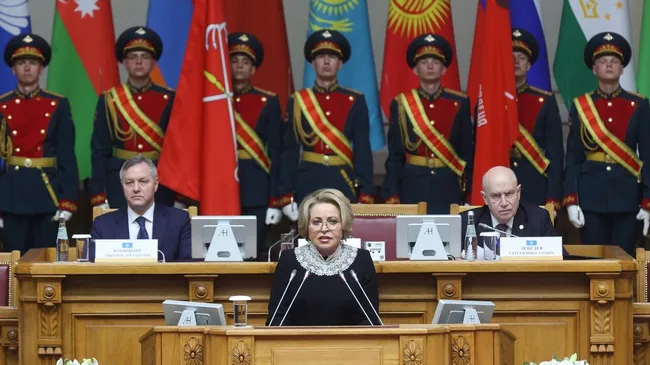 Cпикер Совета Федерации Валентина Матвиенко на торжественном заседании МПА СНГ