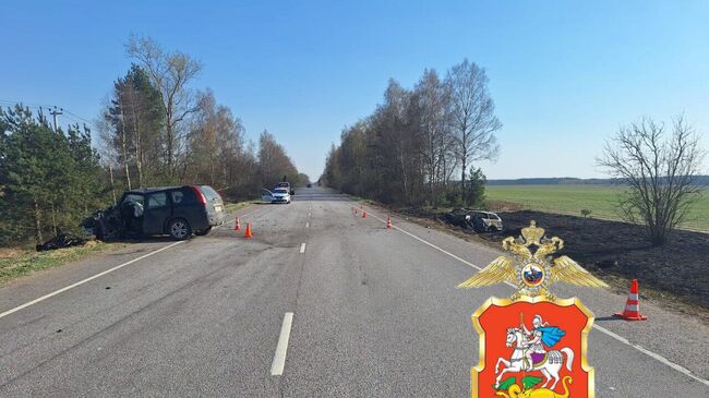 На месте ДТП в районе деревни Черново Московской области