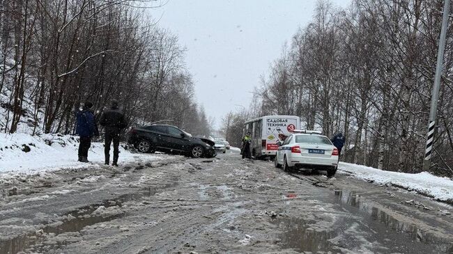 На месте ДТП с участием автобуса в Петрозаводске