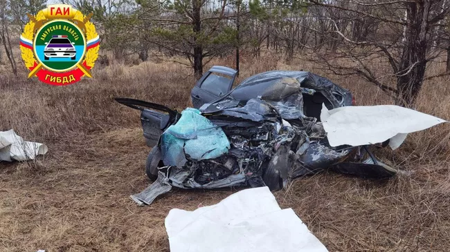 В Приамурье в столкновении автомобилей Урал и LADA Granta погибли три человека