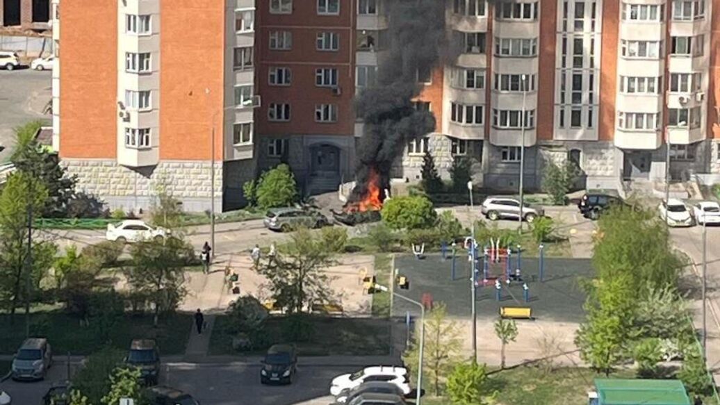 © Фото :  соцсети<br>Взрыв автомобиля в Балашихе