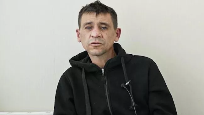 Задержанный сотрудниками ФСБ РФ агент украинских спецслужб Игнат Кузин. Стоп-кадр видео