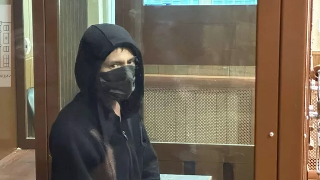 Игнат Кузин, обвиняемый в совершении террористического акта, в результате которого погиб генерал Ярослав Москалик, в Басманном районном суде Москвы