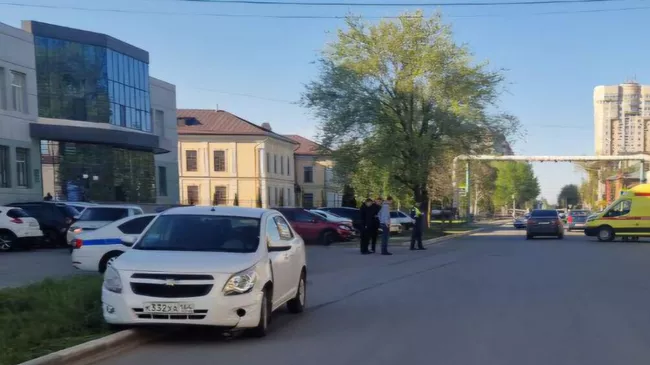 Место ДТП в центре города Энгельса Саратовской области
