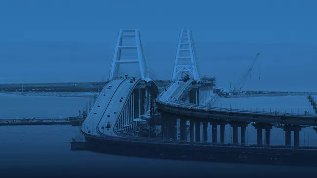 Заходное медиа для инфографики Крымский мост