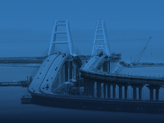 Заходное медиа для инфографики Крымский мост