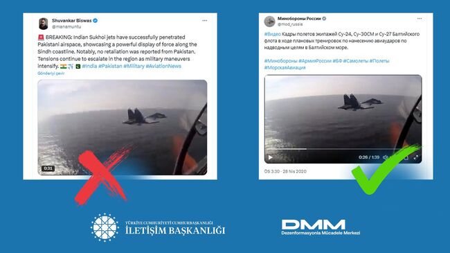 Скриншот публикации Центра по борьбе с дезинформацией при Управлении по коммуникациям администрации президента Турции