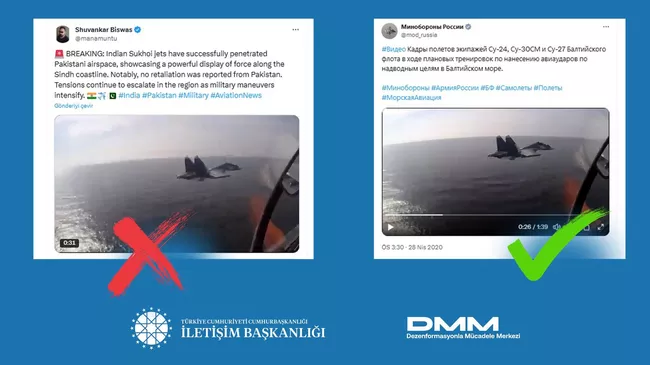 Скриншот публикации Центра по борьбе с дезинформацией при Управлении по коммуникациям администрации президента Турции
