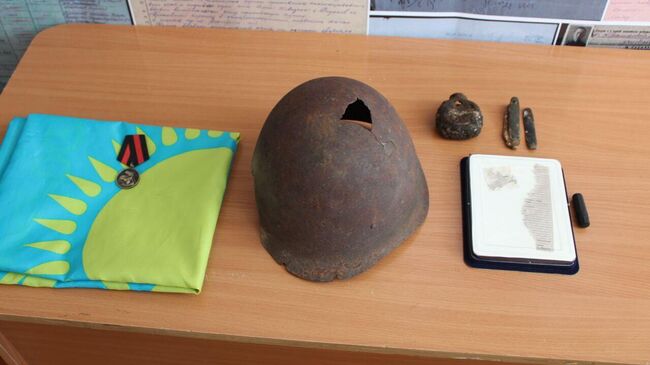 Останки погибшего в ВОВ солдата Оразгали Белюбаева захоронили в селе Зубаир в Казахстане