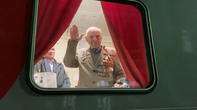 Ветеран из Иркутска Михаил Гаврилов отправился в Москву на парад Победы